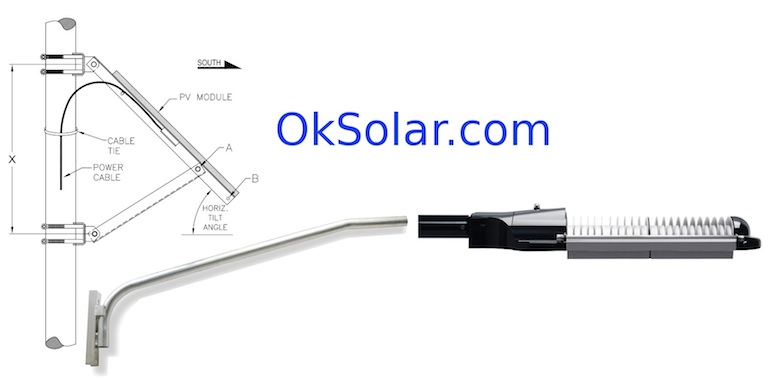 OkSolar.com Solar Parking Lot Lighting 70W