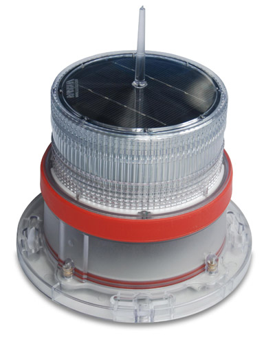 IQAirport.com Solar Marine Navigation Light RED Up to 3 Nautical Miles Visible Range