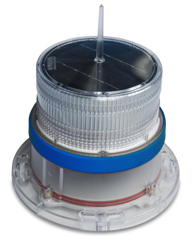 IQAirport.com Solar Marine Navigation Light Blue Up to 3 Nautical Miles Visible Range