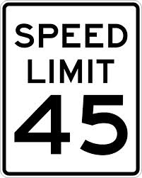IQTraffiControl.com Speed Limit Signs 45