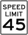 IQTraffiControl.com Speed Limit Signs 45 : Speed Limit Signs 45