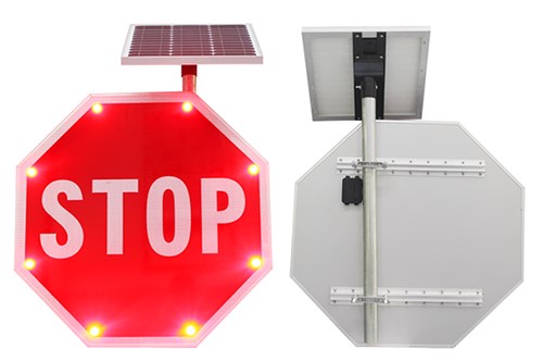 IQTraffiControl.com Solar BlinkerStop Flashing STOP Sign