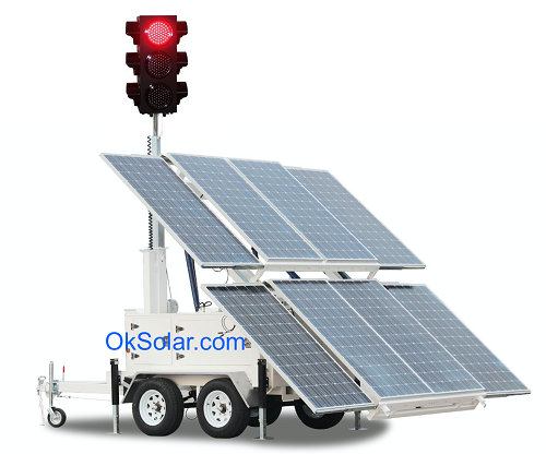 IQTraffiControl.com 4 way Solar Portable Traffic Light Controller Trailer Mounted | Solar 4-way Traffic Light Controller Portable Trailer Mounted : 4 way Solar Portable Traffic Light Controller Trailer Mounted | Solar 4-way Traffic Light Controller Portable Trailer Mounted | Solar-Powered Mobile Traffic Signal Stand, Solar Portable Emergency Traffic 4 Way LED Signal Light, Traffic Road Junction Solution